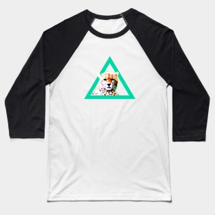 Cheetah in Triangle Baseball T-Shirt